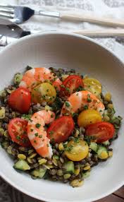 Recette Salade Gourmande Lentilles Crevettes En Video Recette Salade Gourmande Recette Recette Salade