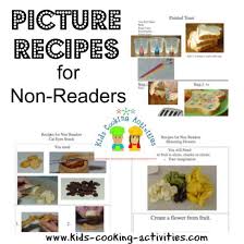 Non Reader Recipes Or Picture Recipes For Young Kids To