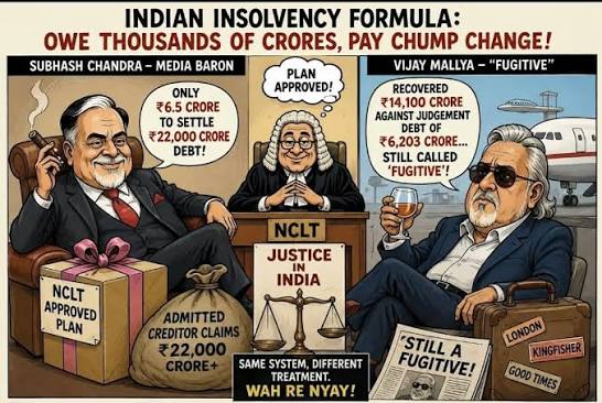 Do different rules apply to the rich? He built one of India's biggest media  empires. Then came ₹22,000 crore in debt, a collapsing share price, and  insolvency proceedings. Now the biggest question