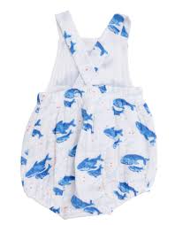 Angel Dear Sunsuit Retro Blue Whale Baby Go Round Inc