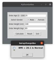 With the imperial bmi formula. Bmi Calculator Using Python Tkinter Complete Example Python Guides