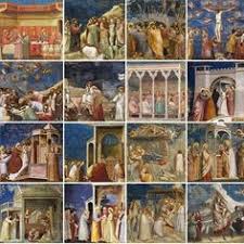 San giovanni evangelista , riconoscibile per la penna e il cartiglio con alcuni versi del suo vangelo , è raffigurato a mezza figura, rivolto verso destra. 880 Giotto Ideen Giotto 14 Jahrhundert Renaissance Kunst