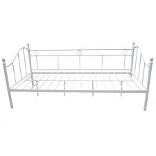 Camas plegables la literal cama ancha. Divan Cama De Forja 197x90x96cm Blanco Las Mejores Ofertas De Carrefour