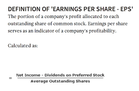 Earnings Per Share Eps Fundamental Analysis Common Stock Smart Money