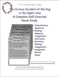 The Curious Incident Of The Dog In The Night Time A Complete Novel Study Novel Studies Reading Response Comprehension Questions