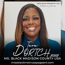 Let's welcome Tara Dortch, Ms Black Madison County to the chat! She will be  vying for the title of Ms Black Mississippi USA in August. 💙