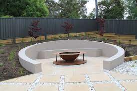 An amazing round house (houses) beautiful round house architecture (233prime) a charming round house (popville) a round house with wraparound deck (jetsongreen) this round house blends with the landscape (roundhouses.wordpress) decorating the round house has its own challenges. Sunken Circular Seating Area With Fire Pit Outdoor Fire Pit Seating Fire Pit Seating Luxury Fire Pit
