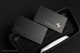 For this refined holiday card. Laser Engraved Black Metal Business Cards