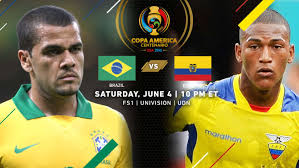 90'+9' second half ends, brazil 2, ecuador 0. Brazil Vs Ecuador Copa America Centenario Match Preview Mlssoccer Com