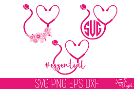 Download Stethoscope Svg Stethoscope Heart Svg Floral Stethoscope Svg By Anastasia Feya Fonts Svg Cut Files Thehungryjpeg Com
