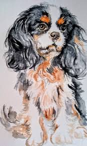 Cavalier king charles spaniel painting. Cavalier King Charles Spaniel Puppy Painting By Daniela Vasileva Saatchi Art