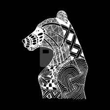 Prinzipiell zeichnen die präzisen linien eine scharfe kante, so dass einzelne unterschiedliche farben voneinander abgegrenzt werden. Hand Zeichnen Barmuster Im Stil Von Zentangle Doodle Leinwandbilder Bilder Gewirr Grizzlybaren Grafische Myloview De