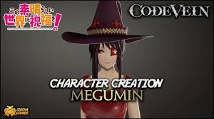 Being able to create a character that fits a specific persona can help players immerse themselves in the game. Code Vein Megumin Character Creation Konosuba Youtube