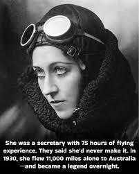 Amy Johnson flies solo from England to Australia