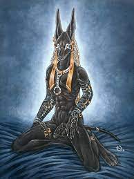 FurryBooru - anubian jackal anubis balls canine dark natasha deity ear  piercing egyptian erection flaccid hi res humanoid penis jackal male mammal  nude penis piercing solo | 2842