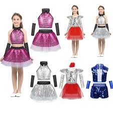 4.5 out of 5 stars. Kids Girls Sparkly Hip Hop Jazz Dance Costume Latin Dancewear Stage Party Outfit Ebay
