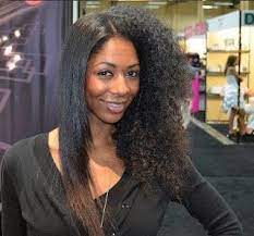You can enjoy all the beautiful simplicity of leaving your hair down with a dash of spontaneity added in by your braids. Half And Half Straight And Curly Hair Officiallynatural Relaxed Hair Hair Without Heat Curly Hair Styles