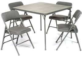 Plastic (7) wood & metal (1) recommended environment. Xl Series Folding Card Table And Fabric Padded Chair Set 5pc Comfortable Padded Upholstery Fold Away Design Quick Storage And Portability Premium Quality Grey Buy Online In Botswana At