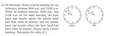 Learn about hours and minutes by dragging the movable hands on the analog clock with each minute marked on an outer ring. Clock Angle And Time Passed With Minute And Hour Hand Mathematics Stack Exchange