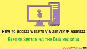 How To Access Website Without Domain Name Assigned Codexworld Web Development Tutorial Dns Records Deep Learning