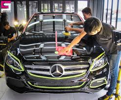 Shooting Ceramic Pro Application On This Mercedes Benz C350e By Ceramic Pro Savarnabhumi Ceramic Pro Thailand Benz Garage Design Interior Mercedes
