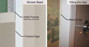 Mitered side trim, two 3 in. How To Finish Drywall Where It Meets The Shower Wallboard Trim Tool