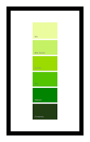 Art Print Funny Gift Yellow Green Paint Chip Pantone Poem