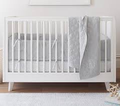 A must have for your farmhouse baby nursery! Belgian Flax Linen Crib Bedding Sets Pottery Barn Kids