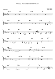 Orange Blossoms In Summertime Sheet Music For Piano Download