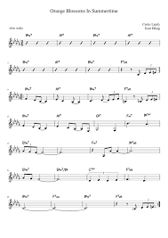 orange blossoms in summertime sheet music for piano download