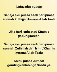 Daku berniat puasa hari arafah, sunat kerana allah ta'ala. Banyakkan Puasa Ya 1 9 Ustaz Syed Abdul Kadir Aljoofre Facebook