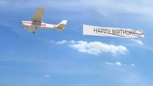 If you want to learn this song. Small Propeller Airplane Towing Banner With Happy Birthday Caption In The Sky By Moovstock