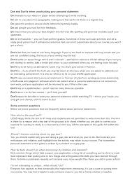 Personal Statement Writing Guide