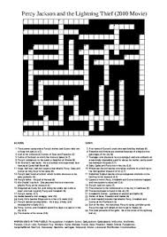 Crossword games & printable crosswords are fun & educational for kids. Percy Jackson Crossword Worksheets Teaching Resources Tpt