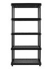 5-Shelf Resin Rack, 36 x 24 x 72-in Certified