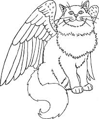 I haven't done any anime animals lately so here is one that was suggested by a member. Winged Fluffy Cat Kitty Coloring Coloring Pages Unicorn Wings