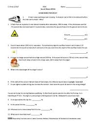 By doing so, they will be able to understand the song lyrics as well. Sound Waves Worksheet Teachers Pay Teachers