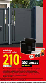 Bricodepot es una cadena de bricolaje y materiales de construcción a precios siempre bajos y con gran calidad en sus productos. Offre Motorisation Pour Portail Battant Chez Brico Depot