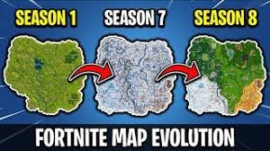 Marvel battle pass, season 4 map changes, downtime news. Fortnite Map Evolution Seasons 1 8 Youtube