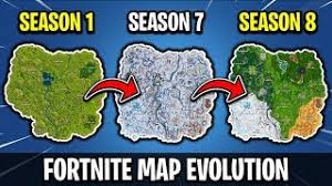 Marvel battle pass, season 4 map changes, downtime news. Fortnite Map Evolution Seasons 1 8 Youtube