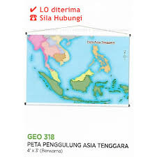 Malaysia yang terletak di garisan khatulistiwa mempunyai iklim panas dan lembap sepanjang tahun. Peta Penggulung Semenanjung M Sia Sabah Sarawak M Sia Asia Tenggara Dunia 4 X 3 Berwarna Durable For School Use Shopee Malaysia