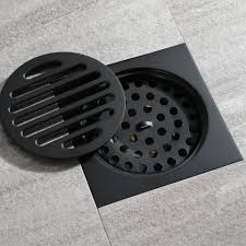 Stripe Brass Matte Black Square Floor Drain Floor Drains Cool Kitchens Brass Kitchen
