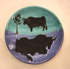 Toros Plate Stamped And Marked Edition Picasso Madura Picasso Modern Platters Entertaining Platters