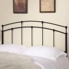Grey platform bed with an oversized black headboard. Bedrooms With Black Iron Beds Laptrinhx News