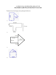 Contoh soal gabungan bangun ruang. Latihan Soal Matematika Kelas Iv Sd Materi Gabungan Bangun Datar