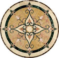 The limestone and marble chosen by our expert artisans for this stone medallion set the celina design apart. Stone Floor Medallions Tile Medallion Inlays By Oshkosh Designs
