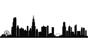 Black And White Chicago Skyline Wall Art City Skyline Silhouette Background 312 Pizza Company City Skyline Silhouette Chicago Skyline Silhouette Chicago Skyline Art