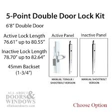 Hls One 5 Point Lock Kit Double Door System W 45mm Backset Choose Door Thickness