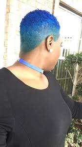 Cutlife Indigo Bad Bald Blue Natural Hair Short White Hair Indigo Hair