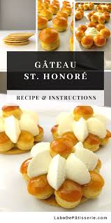 St Honore Cream Puff Cakes With Diplomat Cream Caramel Labodepatisserie Com Recipe In 2020 French Pastries Recipes Cream Puff Cakes Cream Puffs